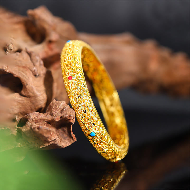 Copper Gold Plated Luck Bracelet 2.44in | Spiritual Healing