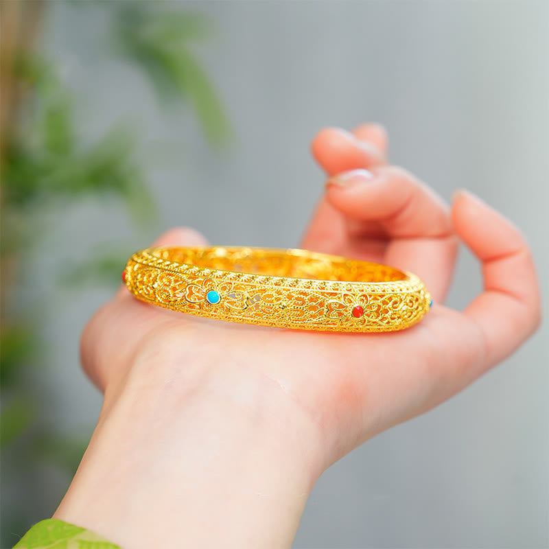 Copper Gold Plated Luck Bracelet 2.44in | Spiritual Healing