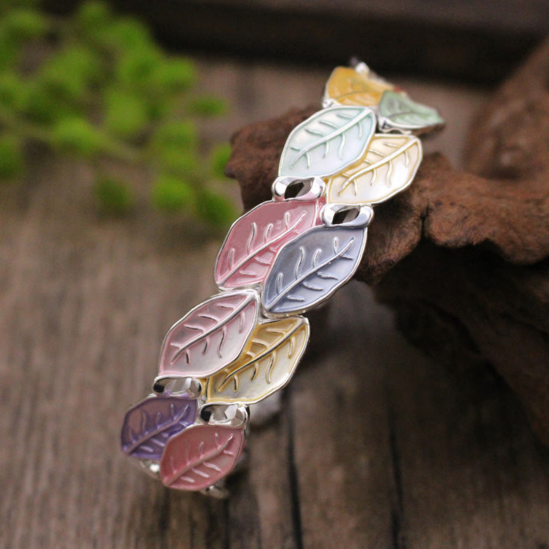 57mm Colorful Leaves Alloy Luck Spiritual Bracelet