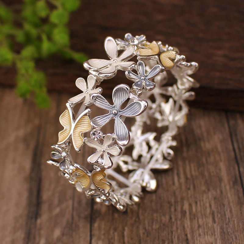Bracelet spirituel en alliage papillon coloré pour l'amour et la liberté