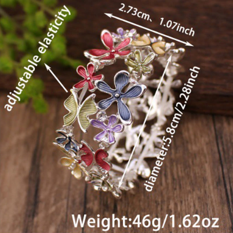 Bracelet spirituel en alliage papillon coloré pour l'amour et la liberté