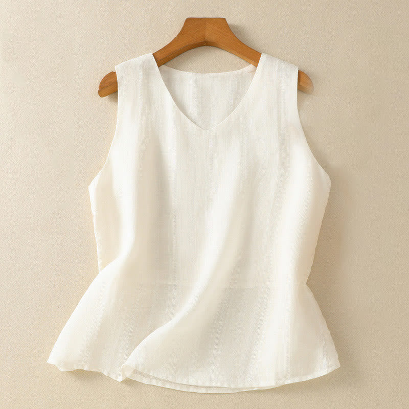 Women’s Cotton V-Neck Yoga Vest | Breathable Design