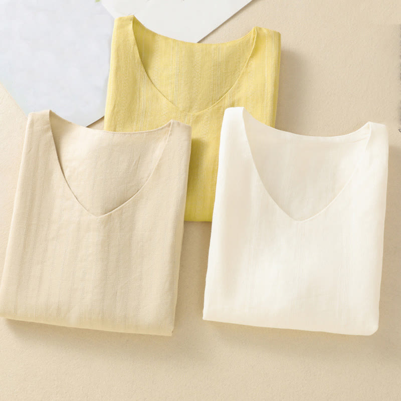 Women’s Cotton V-Neck Yoga Vest | Breathable Design