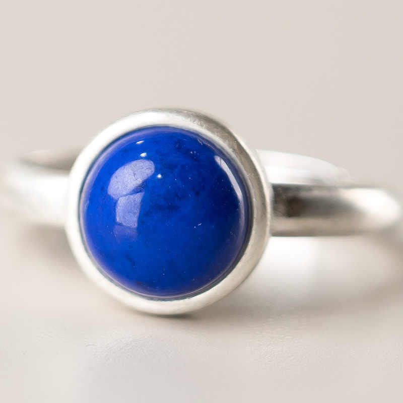Bague d'équilibre en argent sterling 925 avec turquoise et lazurite 9 mm