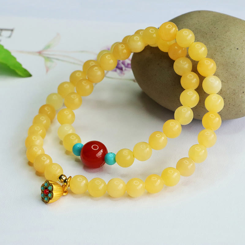 6mm Topaz Red Agate Spiritual Protection Bracelet