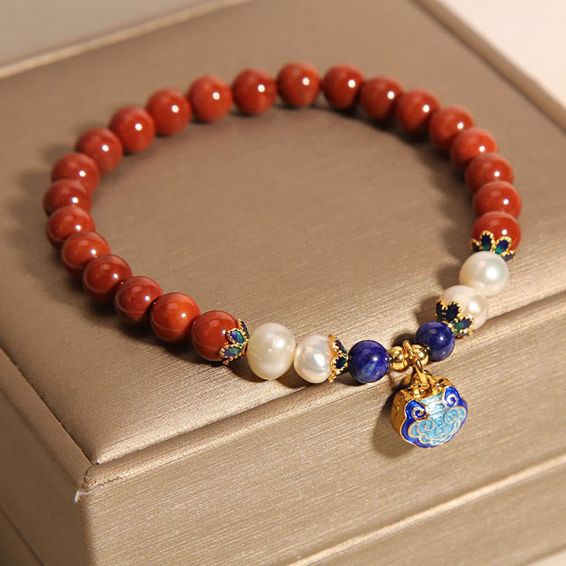 Bracelet en agate rouge du Sud avec cadenas de paix pour femme, poignet de 18 cm