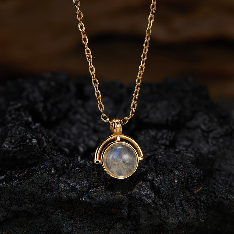 Collier en argent sterling 925 avec pendentif en agate et pierre de confiance