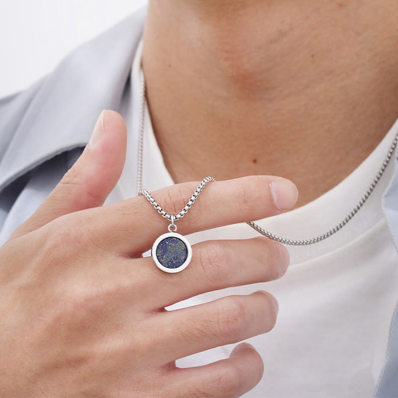 Collier turquoise avec pendentif œil de tigre, lazurite et malachite