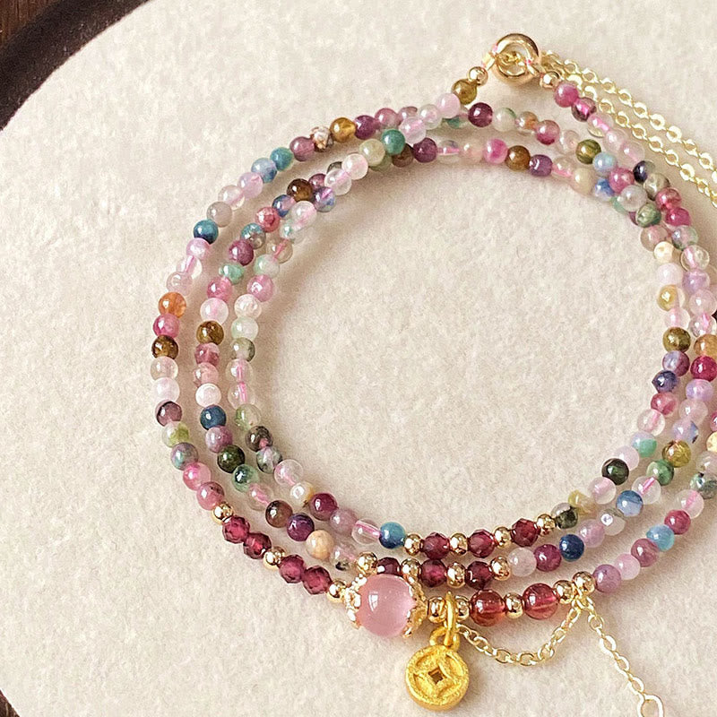 Bracelet Sagesse en tourmaline 2,5 mm pour femme