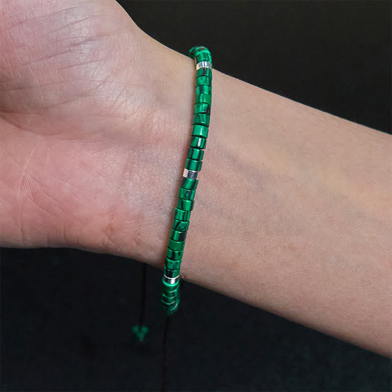 Bracelet anti-anxiété en malachite pour le calme émotionnel