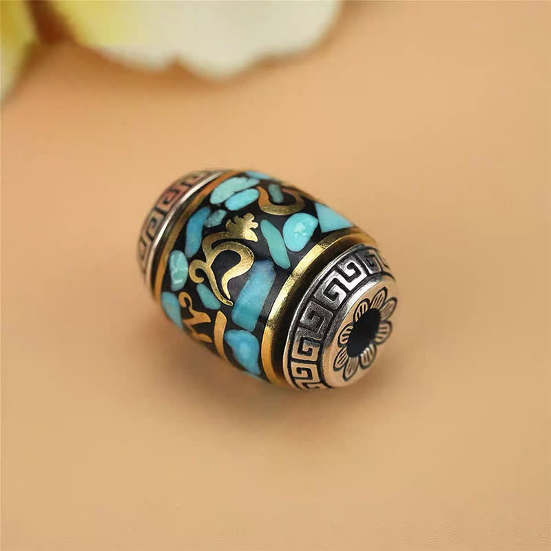 Collier Om Mani Padme Hum Pendentif de protection en perle Dzi