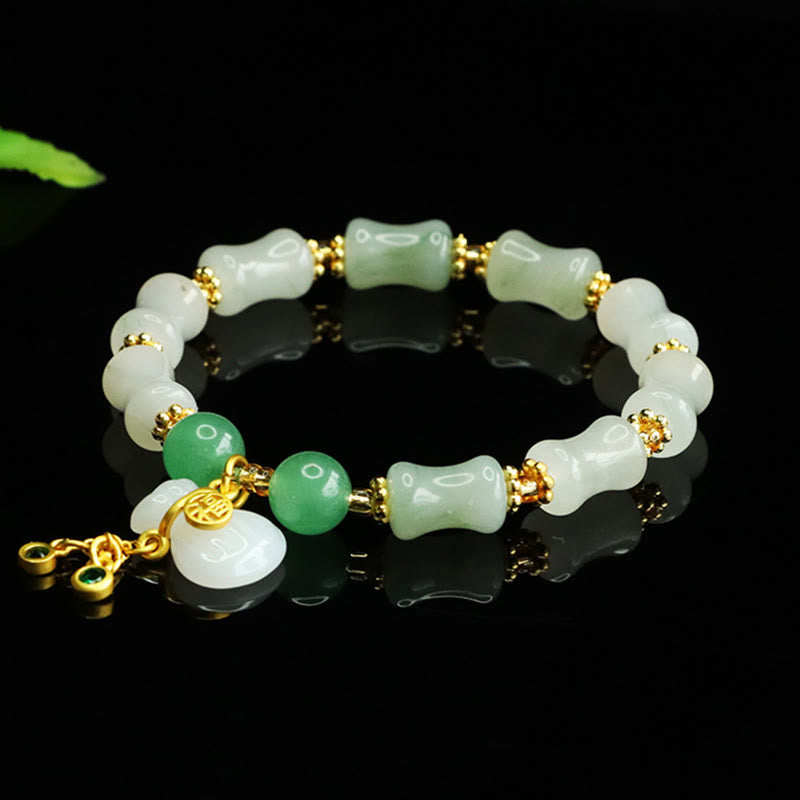 Bracelet de prospérité en jade Tianshan Fu de 8 mm