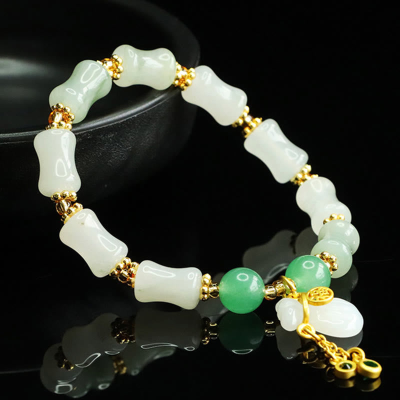 Bracelet de prospérité en jade Tianshan Fu de 8 mm