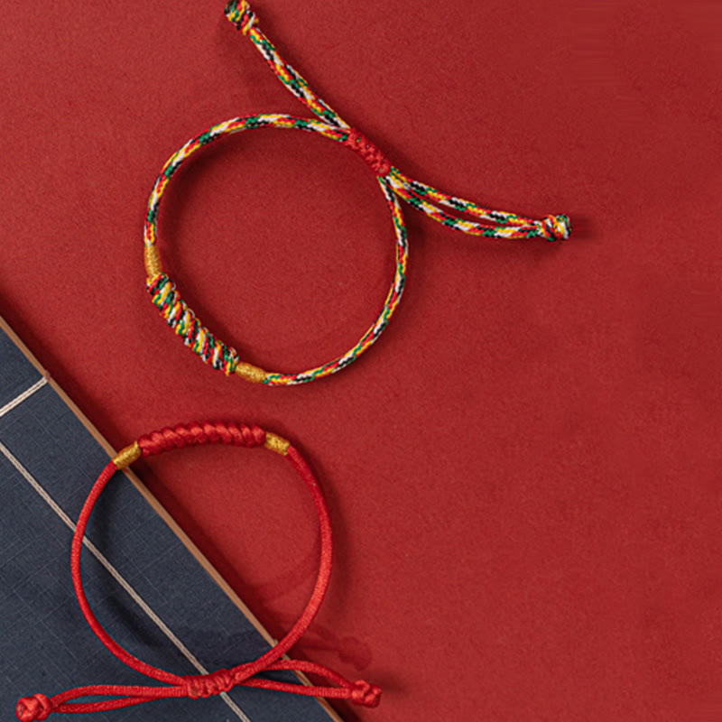 Bracelet de protection fait main en fil rouge unisexe 11-17 cm