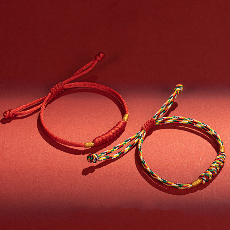 Bracelet de protection fait main en fil rouge unisexe 11-17 cm