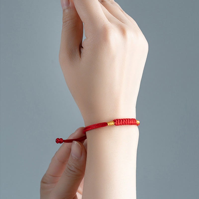 Bracelet de protection fait main en fil rouge unisexe 11-17 cm