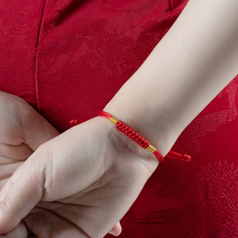 Bracelet de protection fait main en fil rouge unisexe 11-17 cm