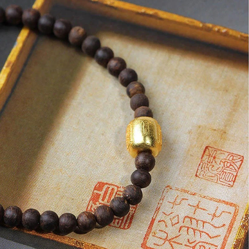 Bracelet de perles spirituelles en bois de wengé de 8 mm pour la protection