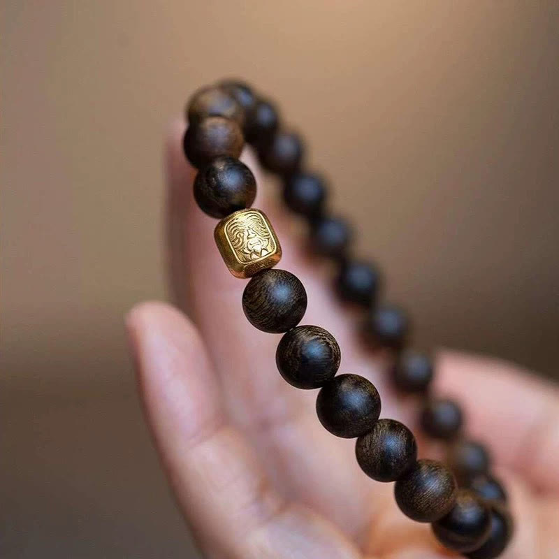 8mm Wenge Wood Spiritual Bead Bracelet for Protection