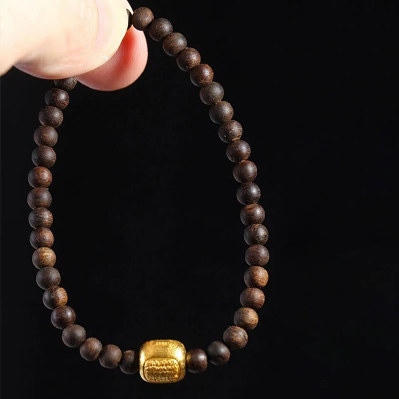 Bracelet de perles spirituelles en bois de wengé de 8 mm pour la protection