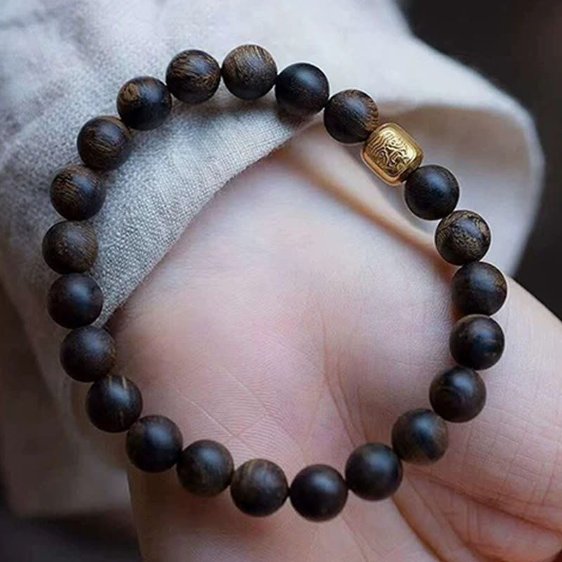 8mm Wenge Wood Spiritual Bead Bracelet for Protection