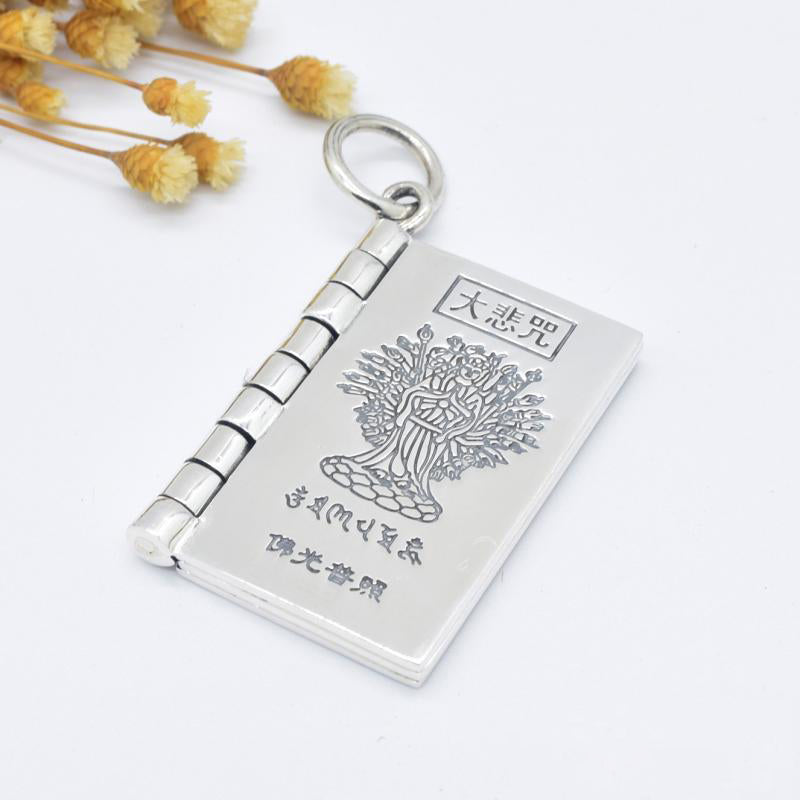 Pendentif Lotus en argent sterling 990 pour la protection et l'illumination
