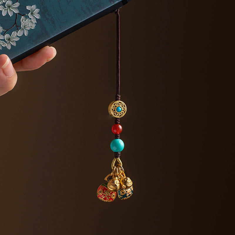 Porte-clés porte-bonheur de la famille des bêtes avaleuses d'or pour la richesse spirituelle