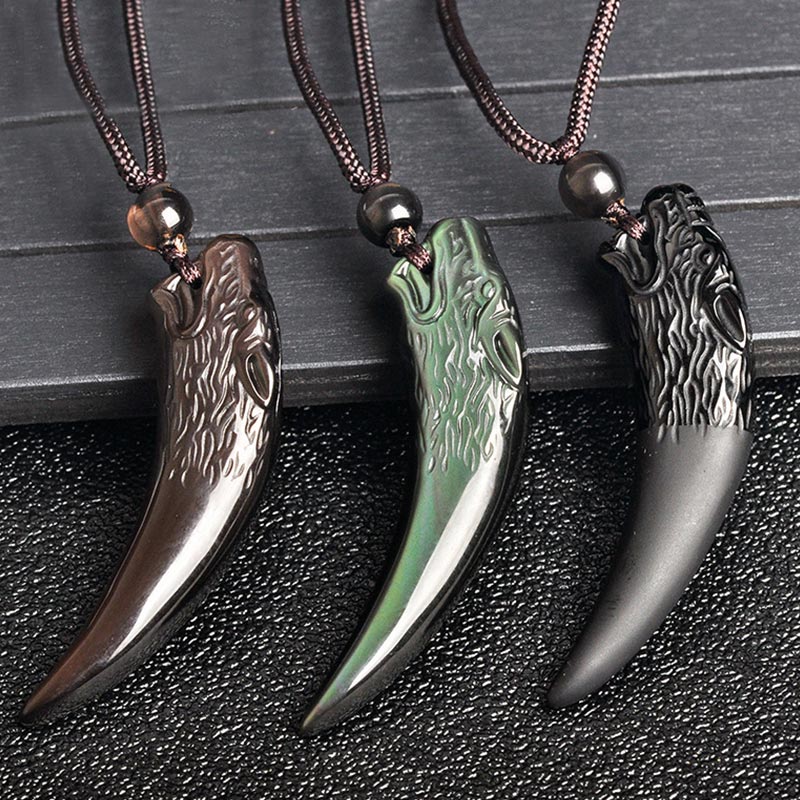Collier pendentif multi-obsidienne Force