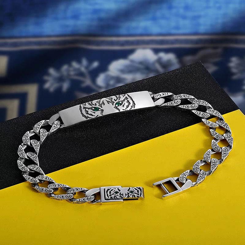 Bracelet porte-bonheur en cuivre de 18 cm, motif floral de la dynastie Tang