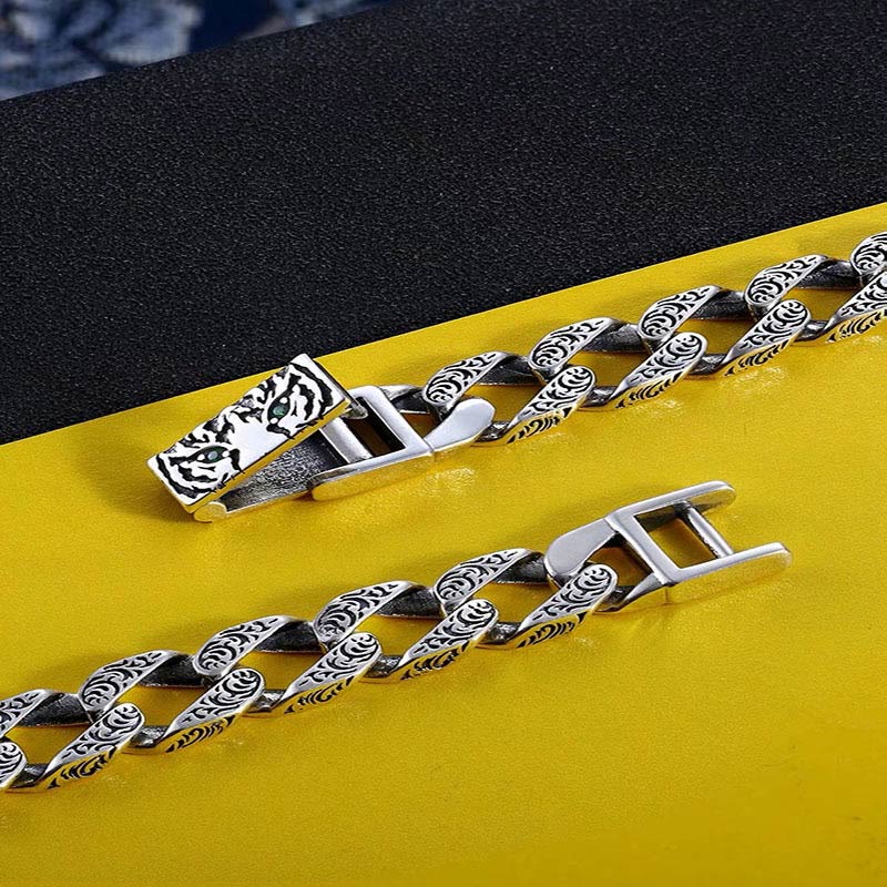 Bracelet porte-bonheur en cuivre de 18 cm, motif floral de la dynastie Tang