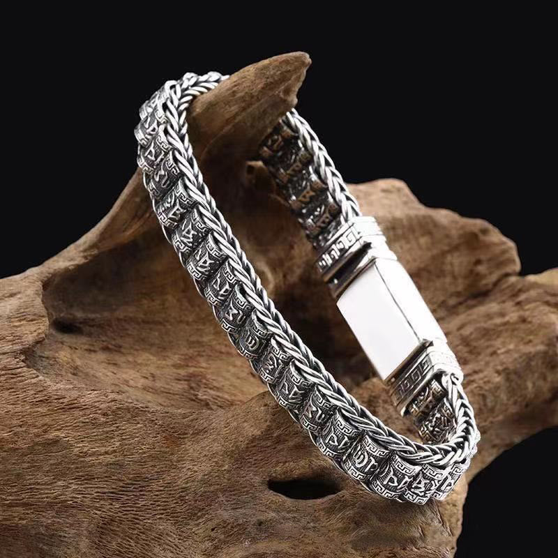 Bracelet en cuivre Om Mani Padme Hum de qualité supérieure de 18 cm