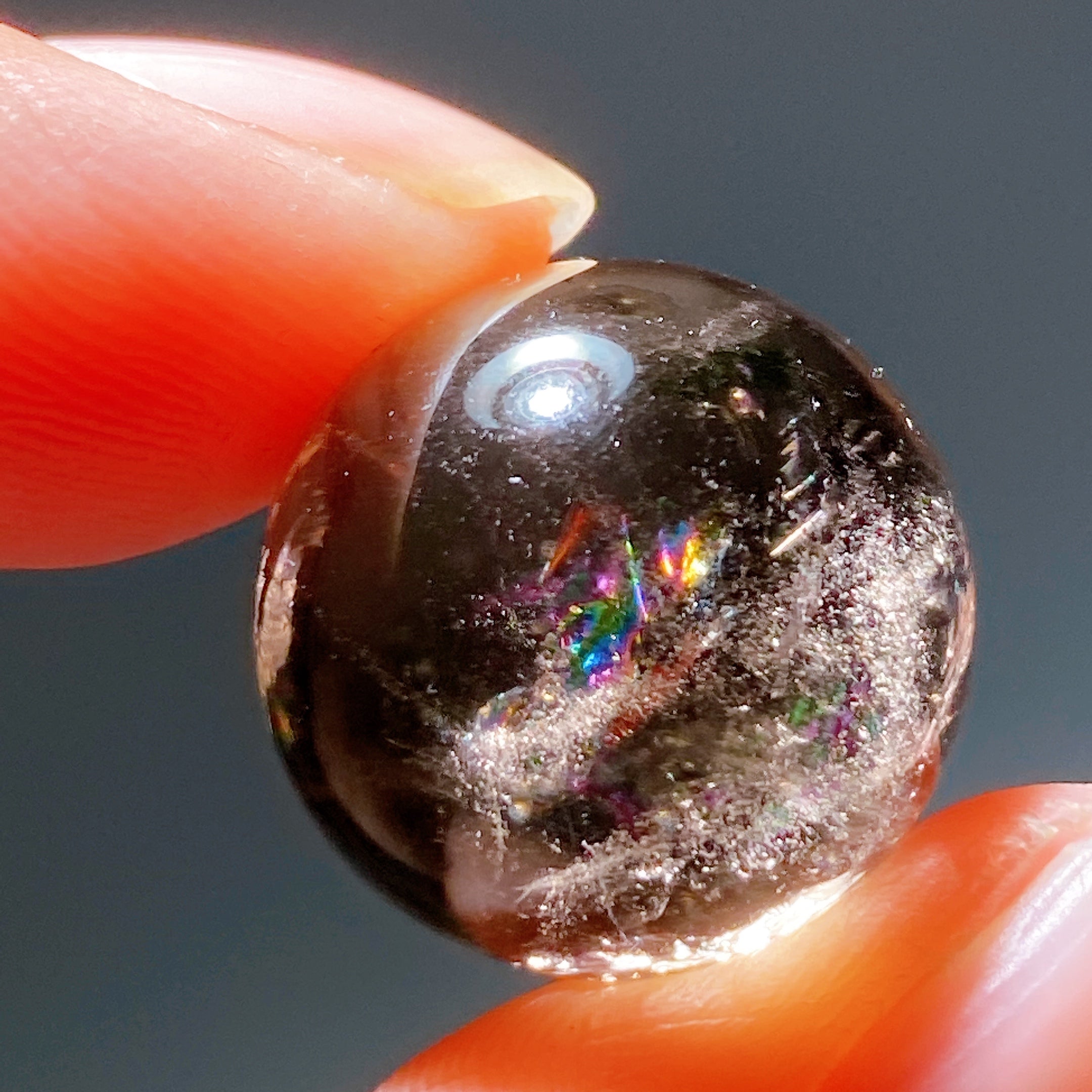 Sphère de cristal de citrine fumée de 18 mm pour la guérison