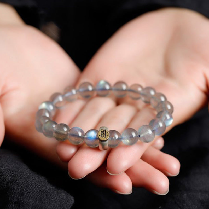 Bracelet Pierre de Lune 8 mm | 12 signes du zodiaque chinois : Amour calme
