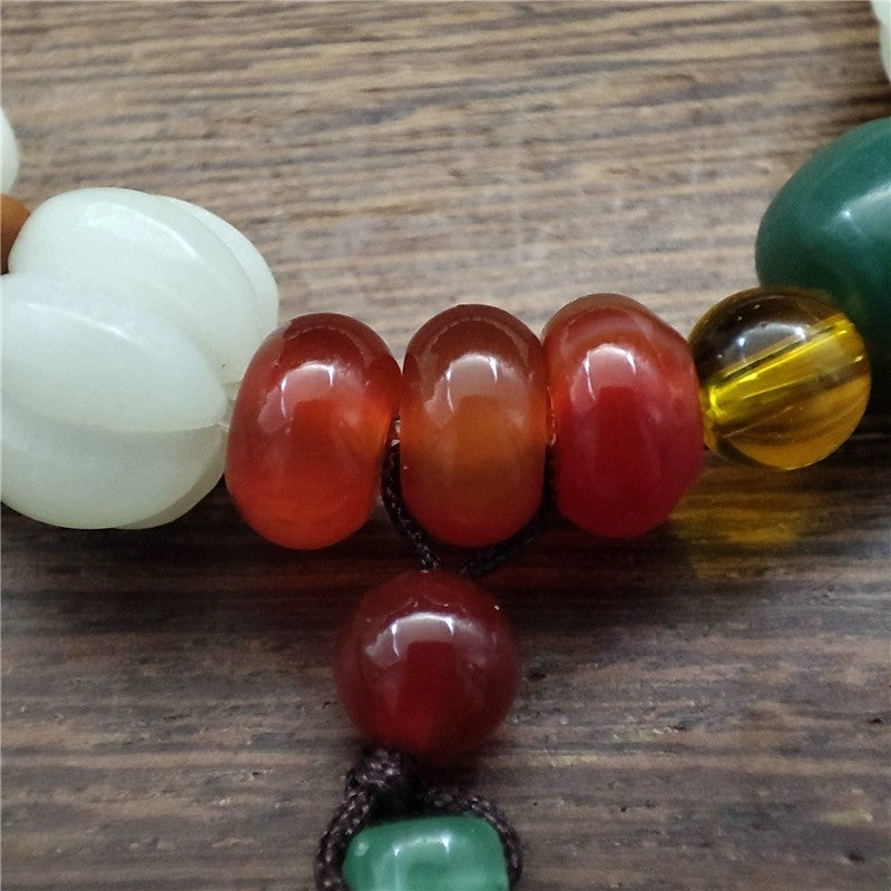 Bracelet d'harmonie en agate graine de Bodhi pour la sagesse spirituelle