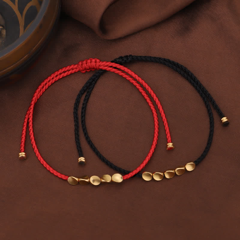 Bracelet en fil rouge et cuivre | Chance et protection Feng Shui