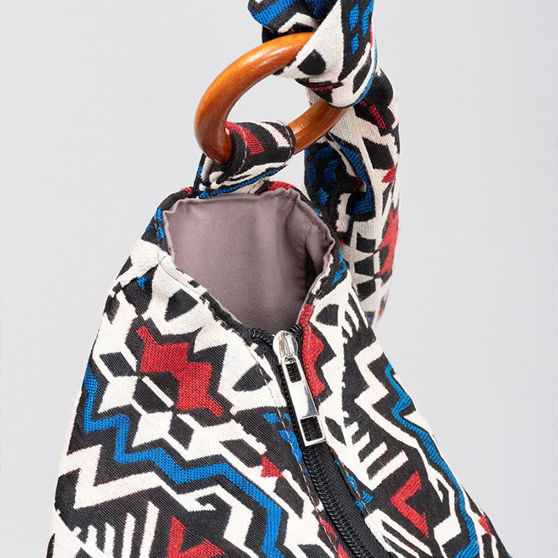 Sac bandoulière à rayures géométriques | Sac bandoulière ajustable