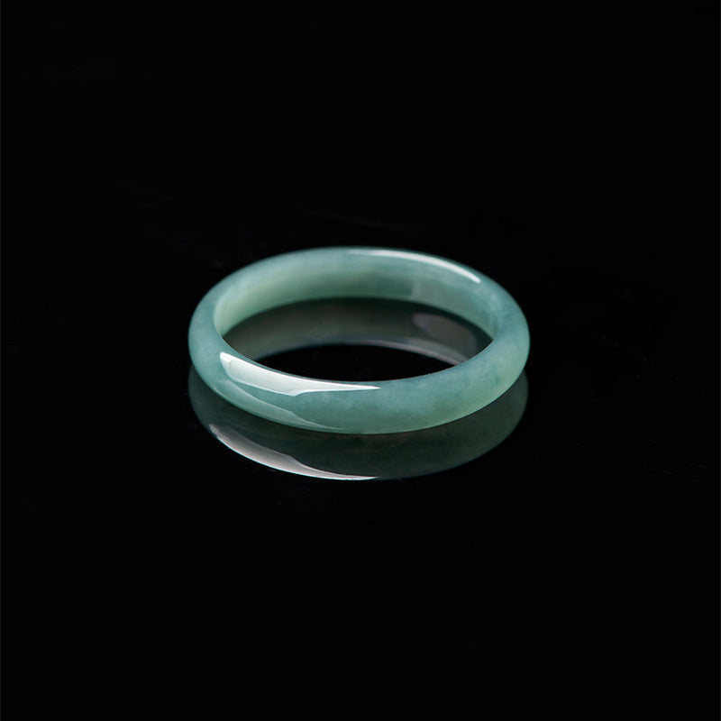 Bague en jade de 16 mm pour la prospérité, la protection et le succès