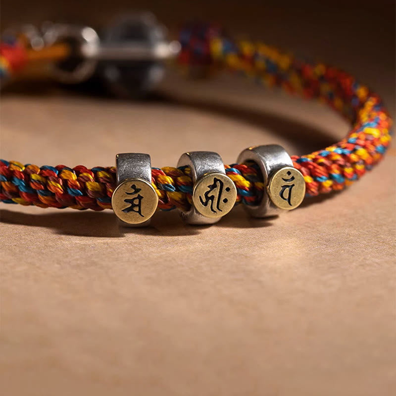 Chinese Zodiac Silver Rope Bracelet for Wealth & Protection