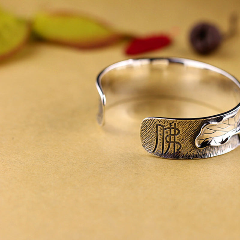 Bracelet Calme Fleur de Lotus en Argent Sterling 925 Réglable