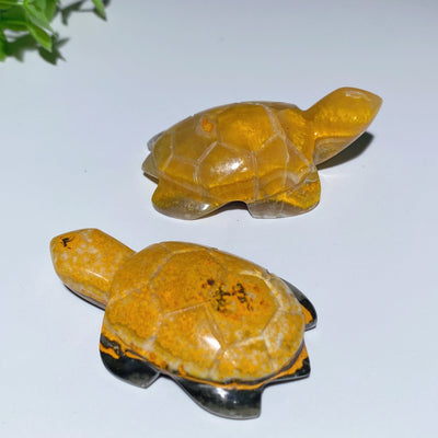 Figurine de tortue en cristal de jaspe bourdon de 5 à 6,3 cm pour la guérison
