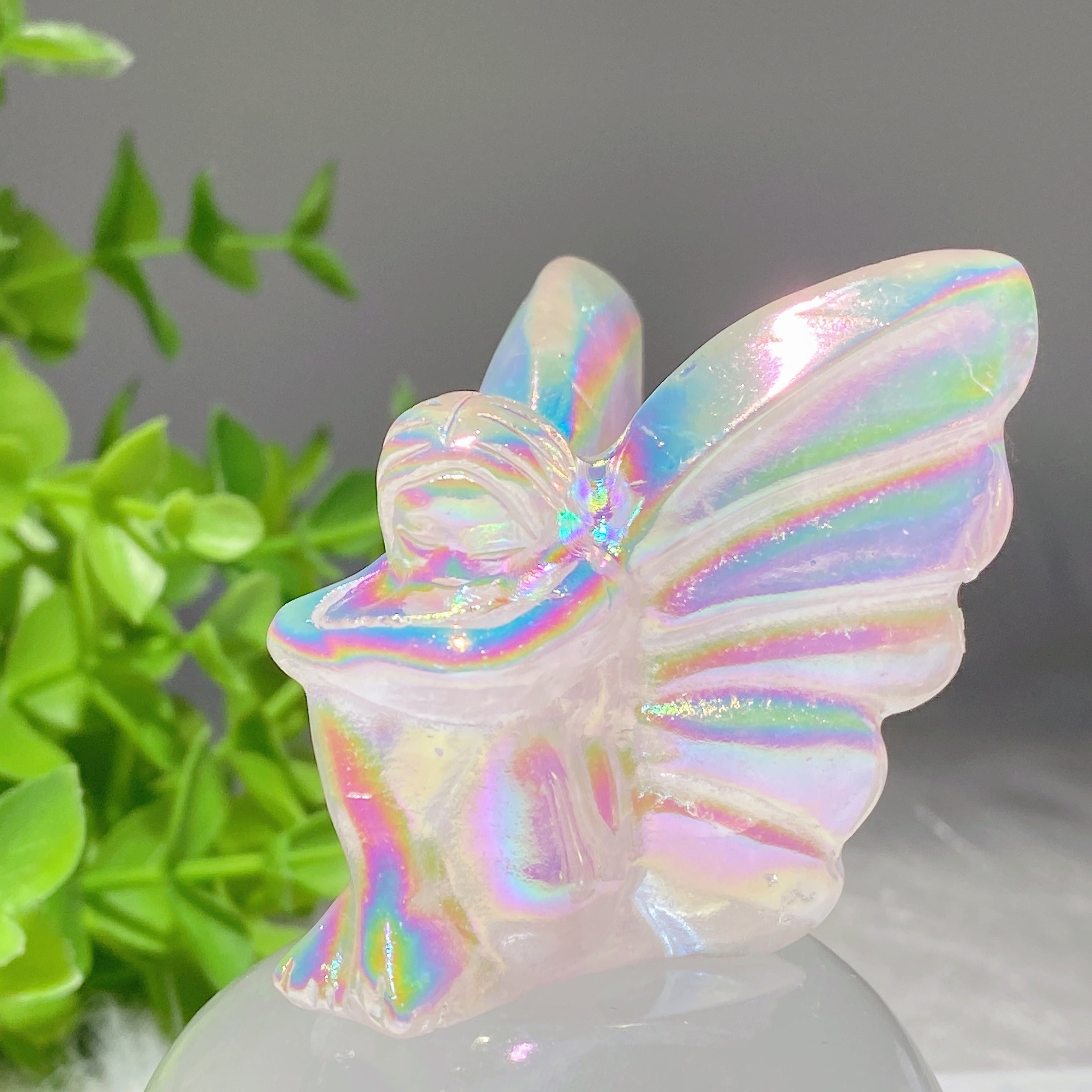 2.0" Aura Rose Quartz Fairy & Mother of Earth Figurines