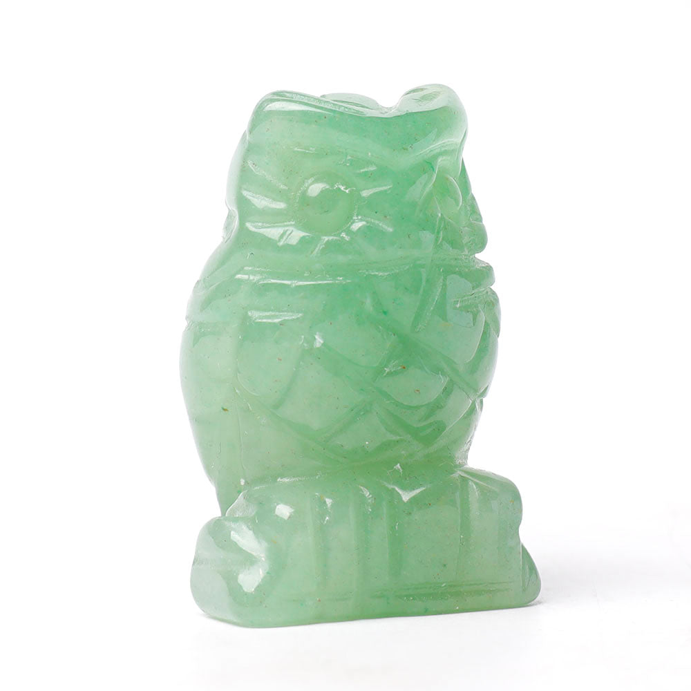 2.0 inch Aventurine Owl Figurine for Spiritual Wisdom