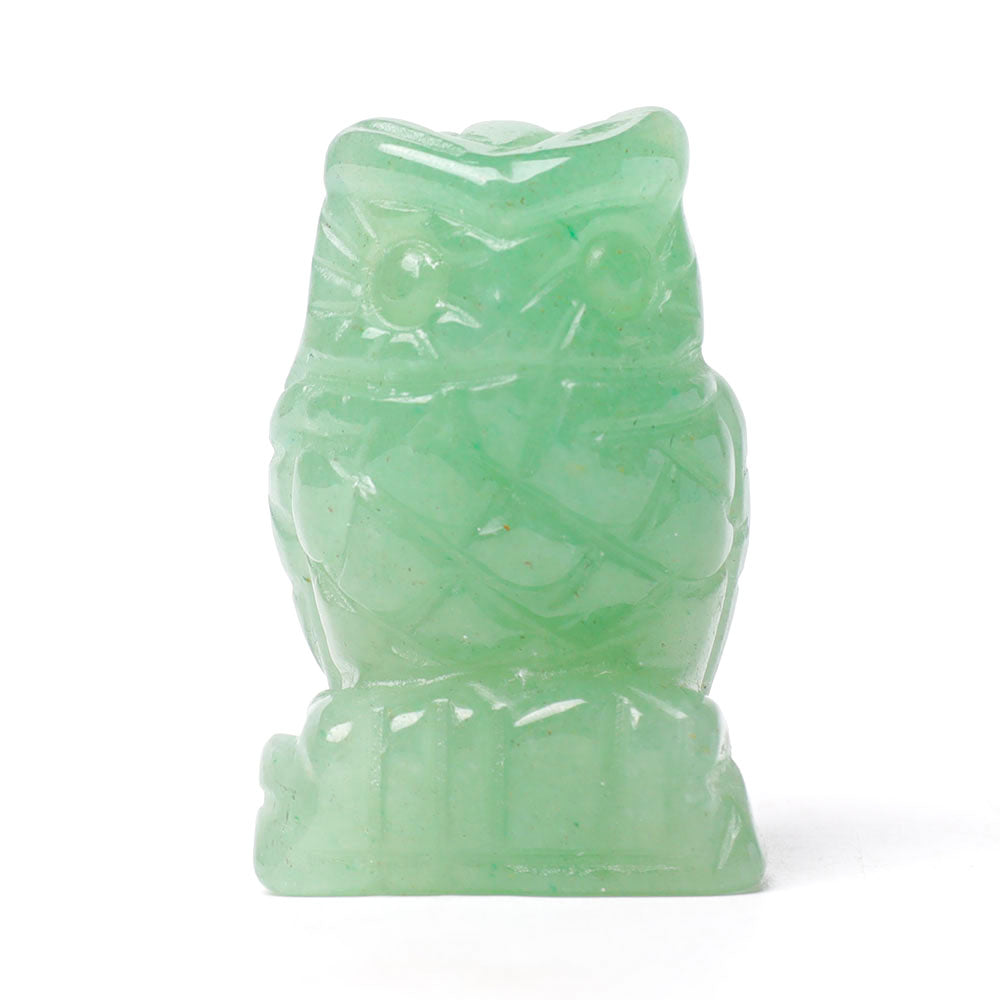 2.0 inch Aventurine Owl Figurine for Spiritual Wisdom