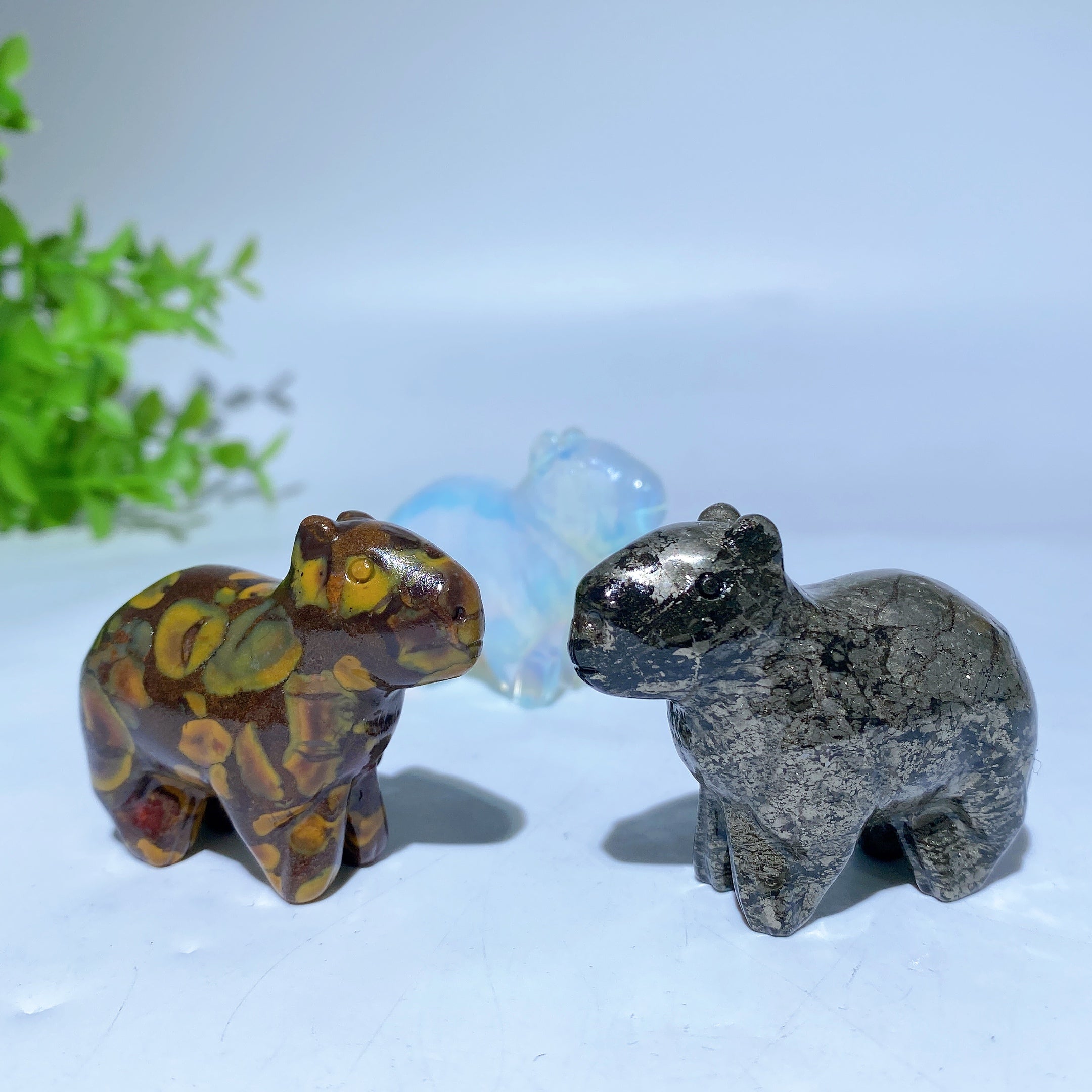 Figurine de Capybara en cristal de 2,0 pouces, sculptures de guérison