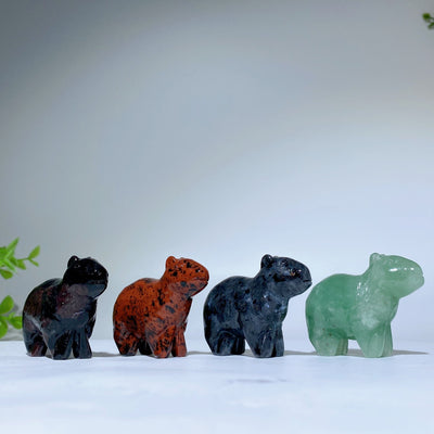Figurine de Capybara en cristal de 2,0 pouces, sculptures de guérison