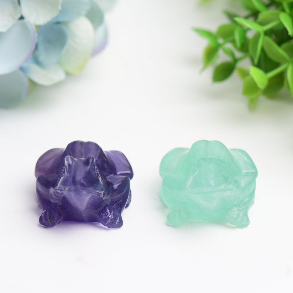 Figurine de grenouille en cristal de fluorite de 5 cm pour la guérison