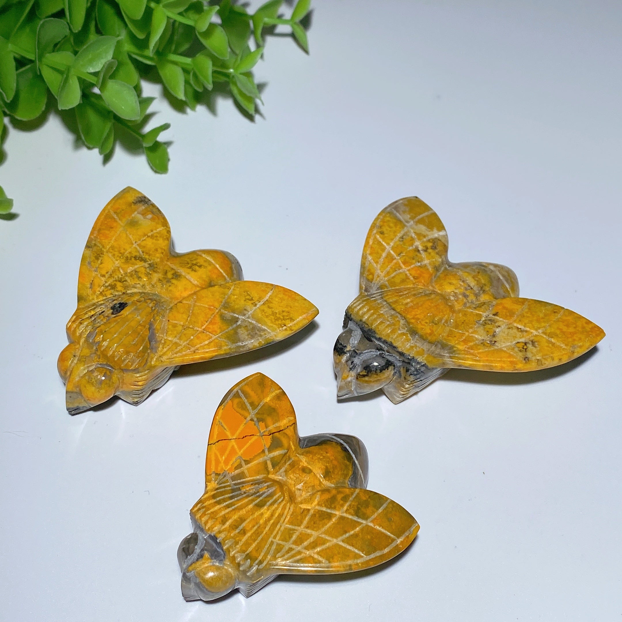 Sculpture en cristal d'abeille en jaspe bourdon de 2,1 à 2,5 pouces