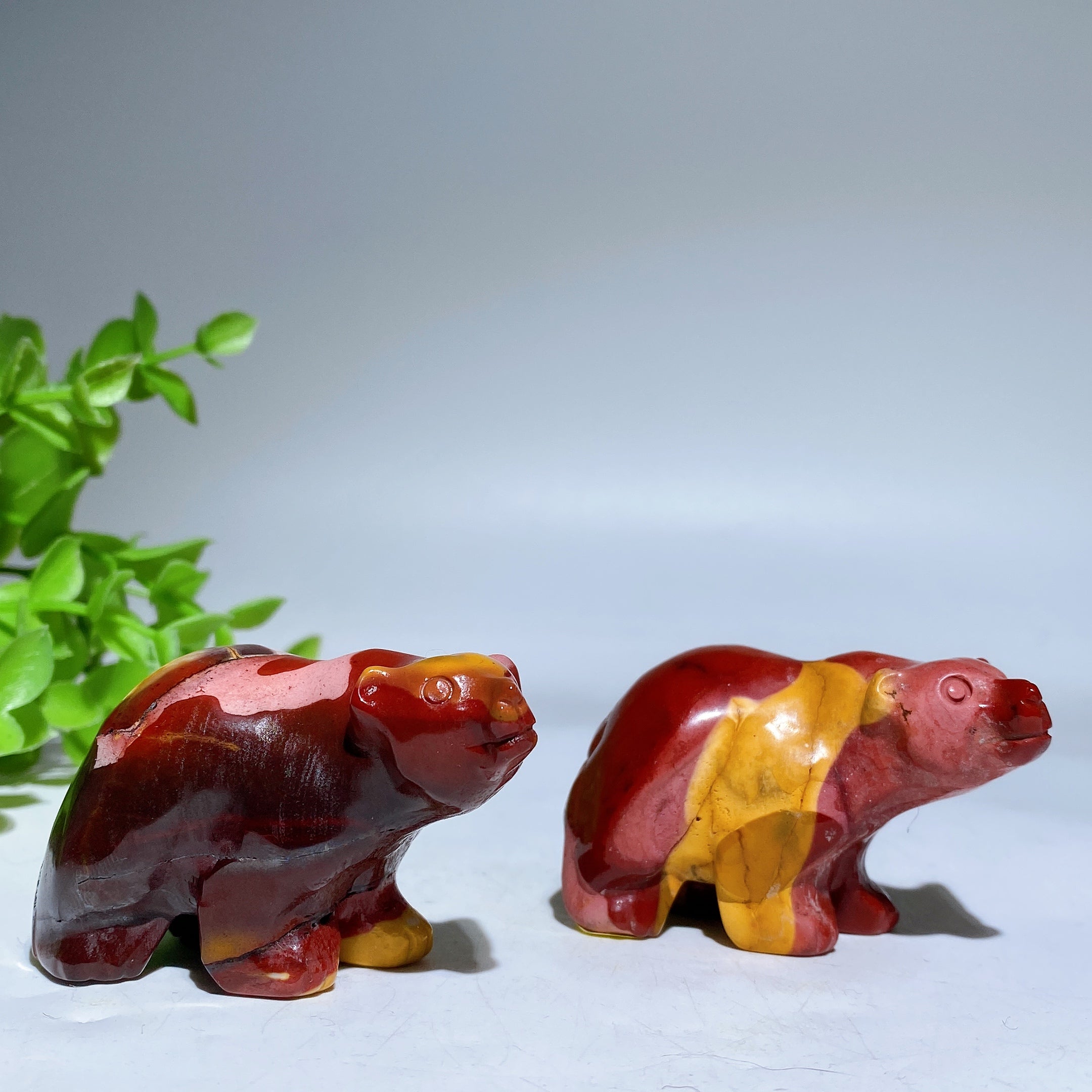 Ours en cristal sculpté de 2,1 pouces pour la guérison et l'énergie