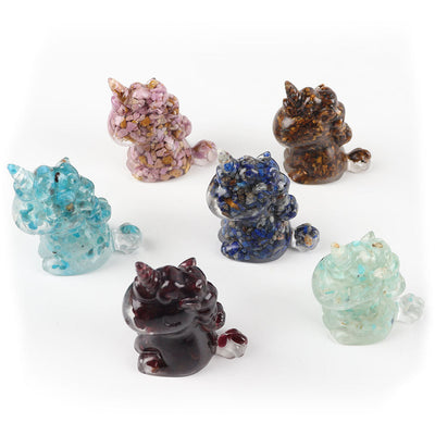 Figurines de licorne spirituelles en résine de 5,3 cm pour la méditation