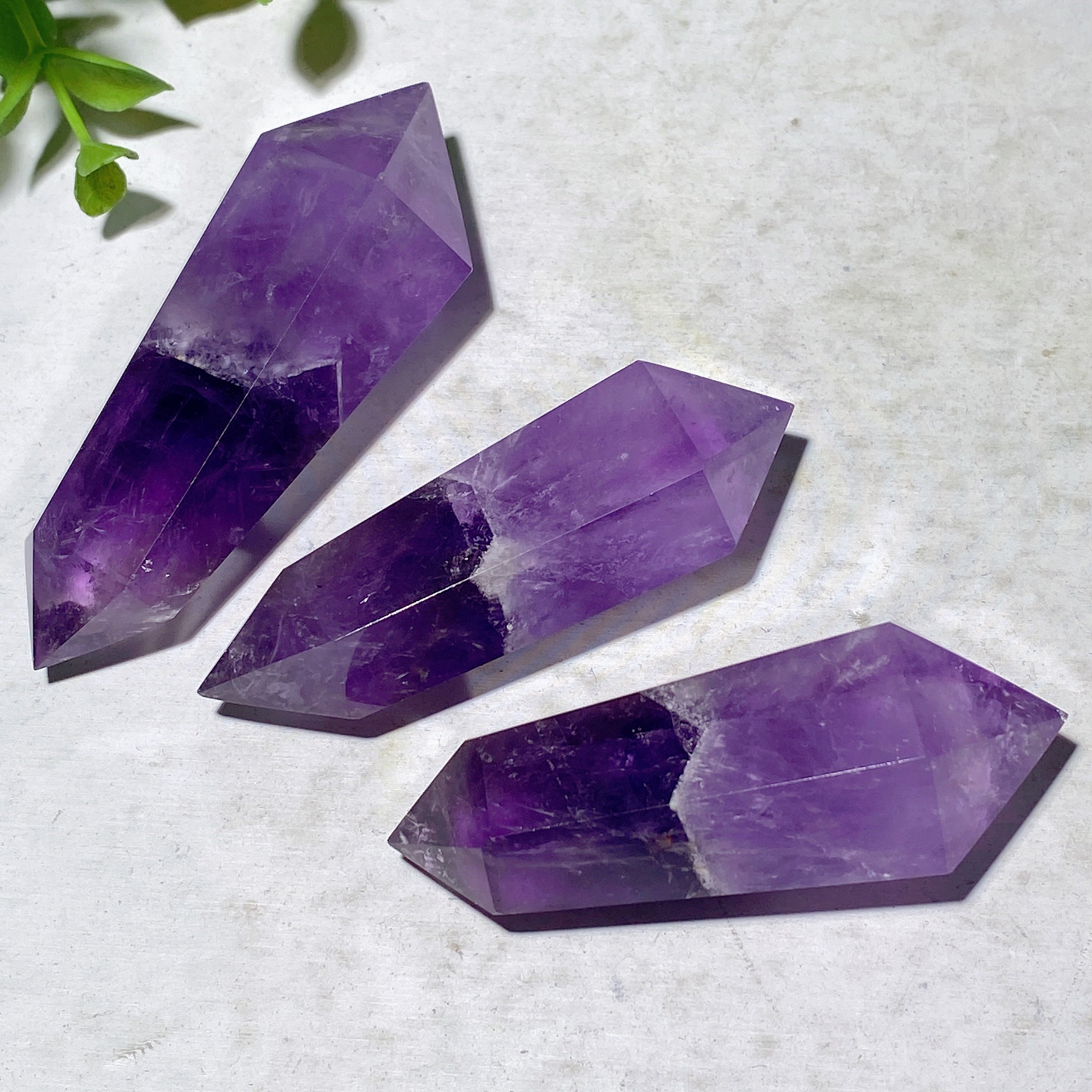 2-2.4" Amethyst Double Terminated Crystal Points for Healing